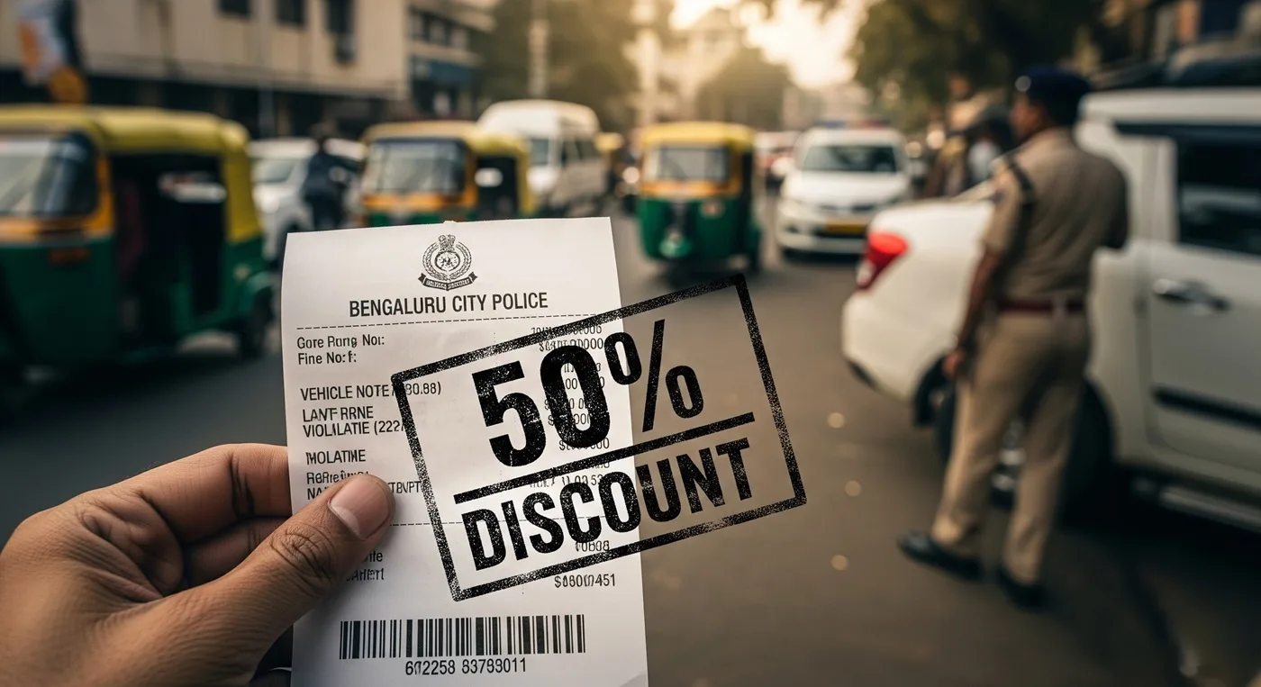 pay half your traffic fine in bengaluru